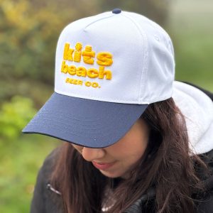 Panel Snapback Hat -white