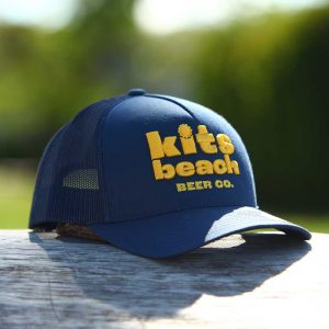 Kits Beach Beer - Panel Snapback Hat - Blue
